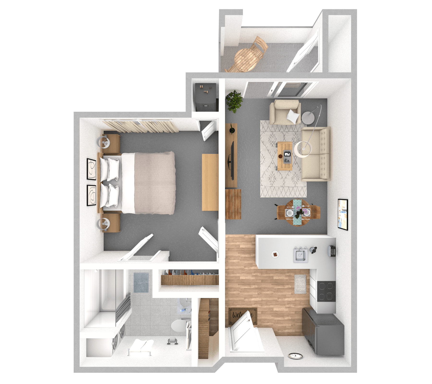 One Bedroom | One Bathroom
